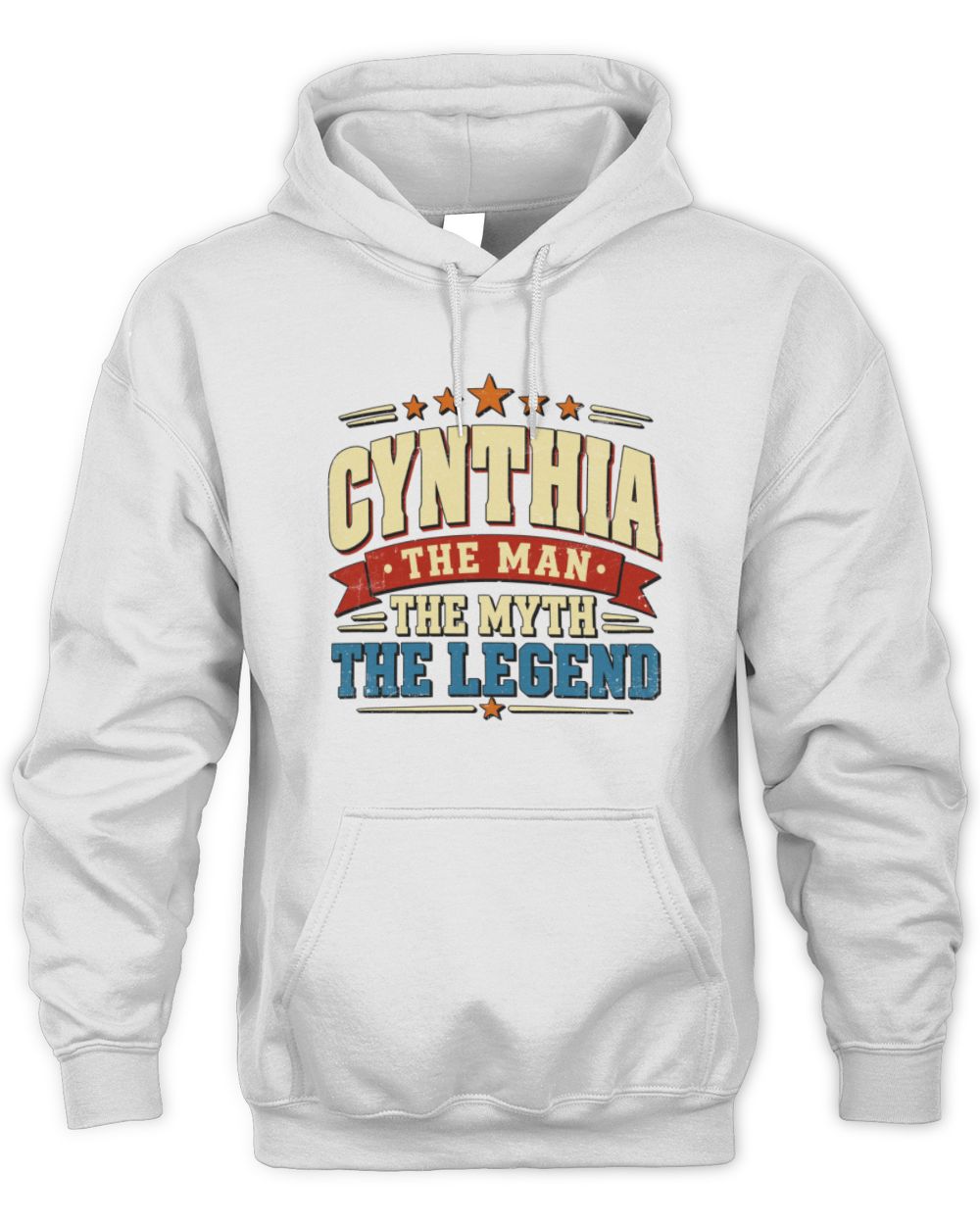 The Man The Myth The Legend Ribbon Vintage T-Shirt CYNTHIA M1-56 / Unisex Hoodie / white