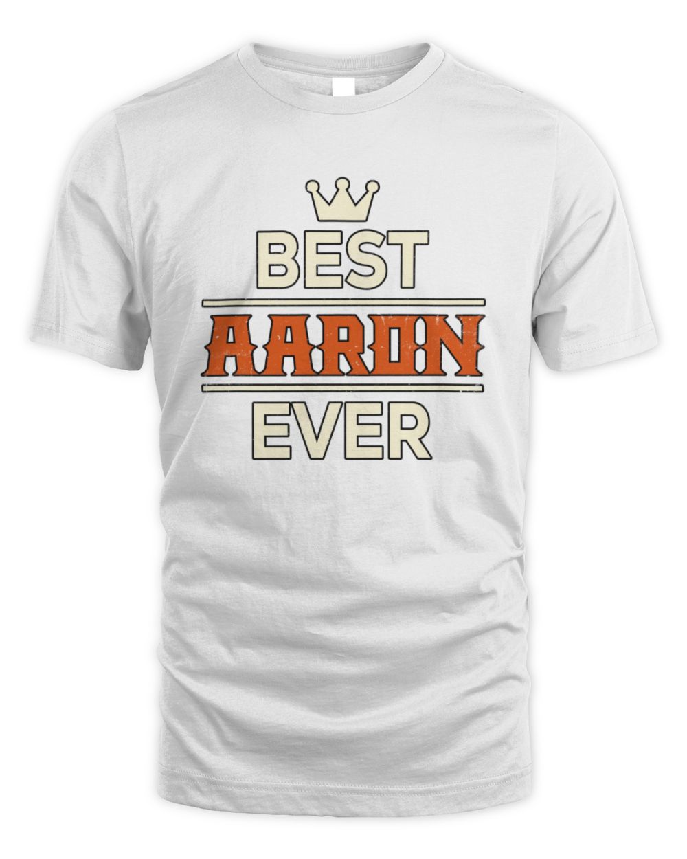 Best Your Name With Crown Shirt AARON M1-59 / Unisex Standard T-Shirt / white