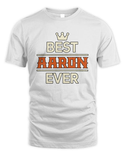 Best Your Name With Crown Shirt AARON M1-59 / Unisex Standard T-Shirt / white