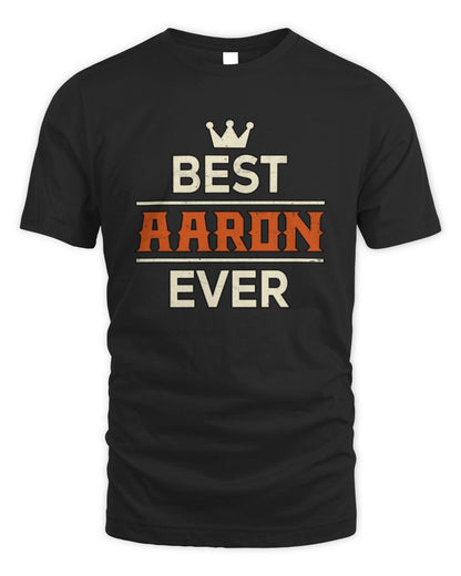 Best Your Name With Crown Shirt AARON M1-59 / Unisex Standard T-Shirt / black