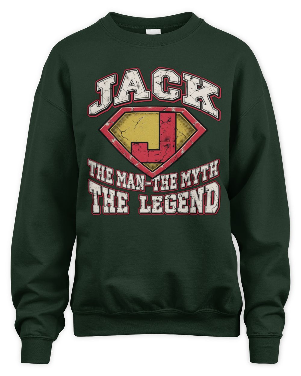 The Man The Myth The Legend Superman Graphic T-Shirt JACK M1-74 / Unisex Sweatshirt / forest green