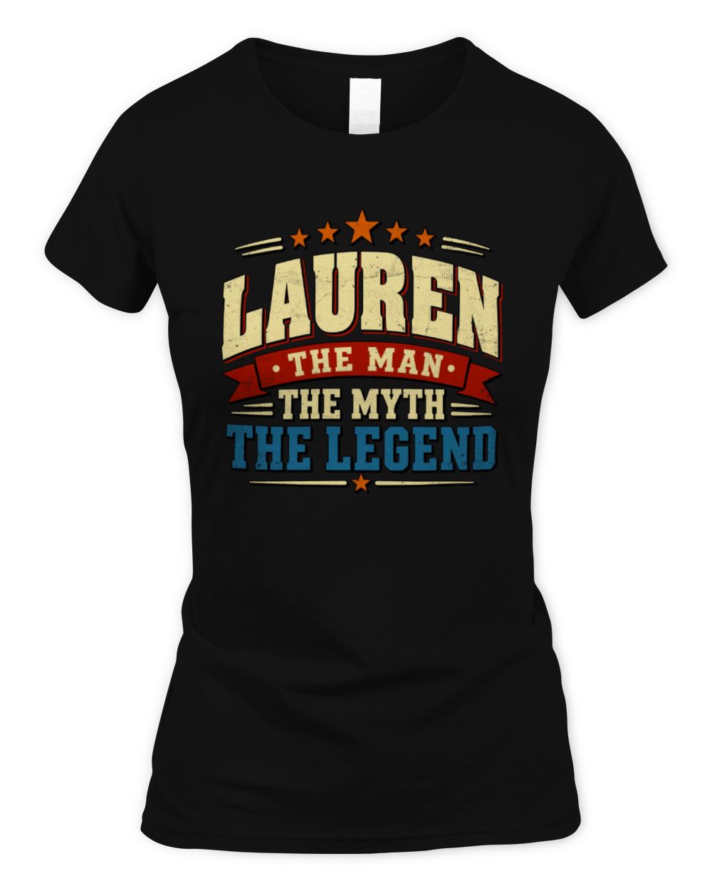The Man The Myth The Legend Ribbon Vintage T-Shirt LAUREN M1-56 / Women's Standard T-Shirt / black