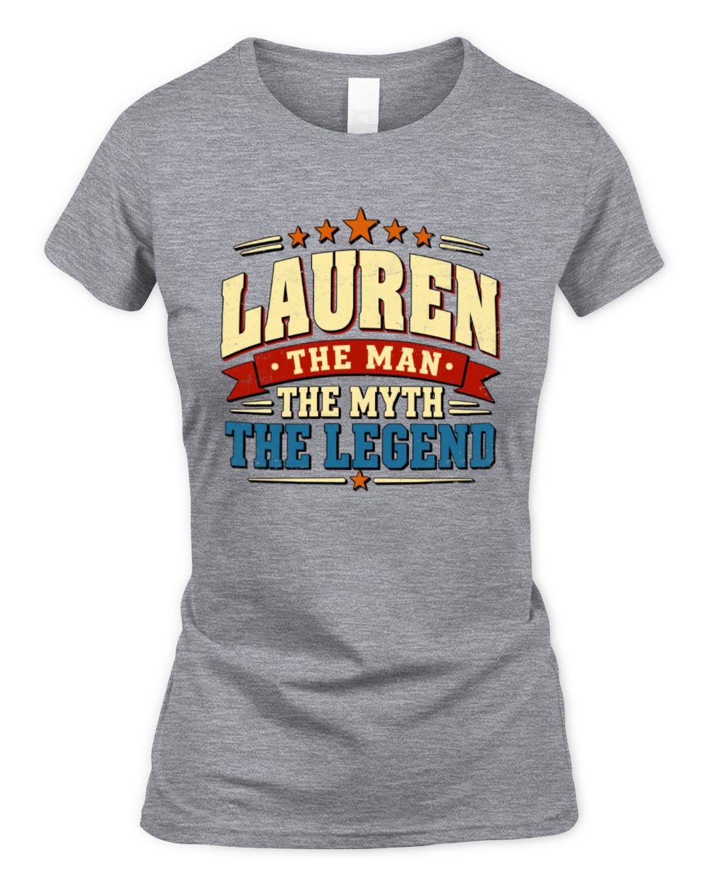 The Man The Myth The Legend Ribbon Vintage T-Shirt LAUREN M1-56 / Women's Standard T-Shirt / sport grey
