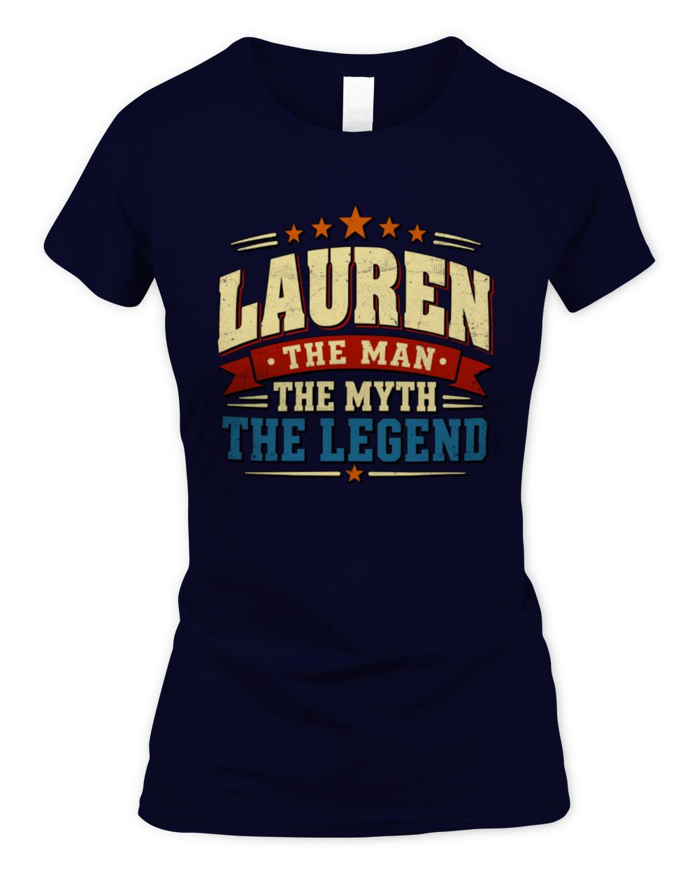 The Man The Myth The Legend Ribbon Vintage T-Shirt LAUREN M1-56 / Women's Standard T-Shirt / navy