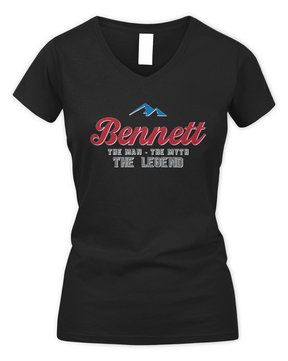 The Man The Myth The Legend Coors Light Beer T-Shirt BENNETT M1-S84 / Women's V-Neck T-Shirt / black