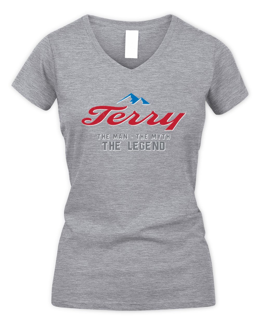 The Man The Myth The Legend Coors Light Beer T-Shirt TERRY M1-S84 / Women's V-Neck T-Shirt / sport grey