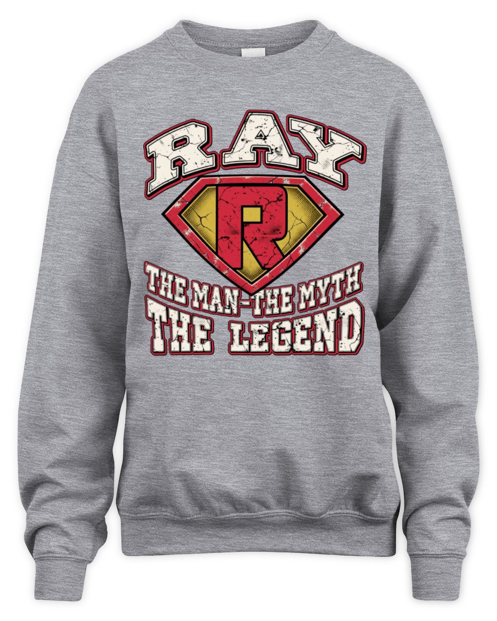 The Man The Myth The Legend Superman Graphic T-Shirt RAY M1-74 / Unisex Sweatshirt / sport grey