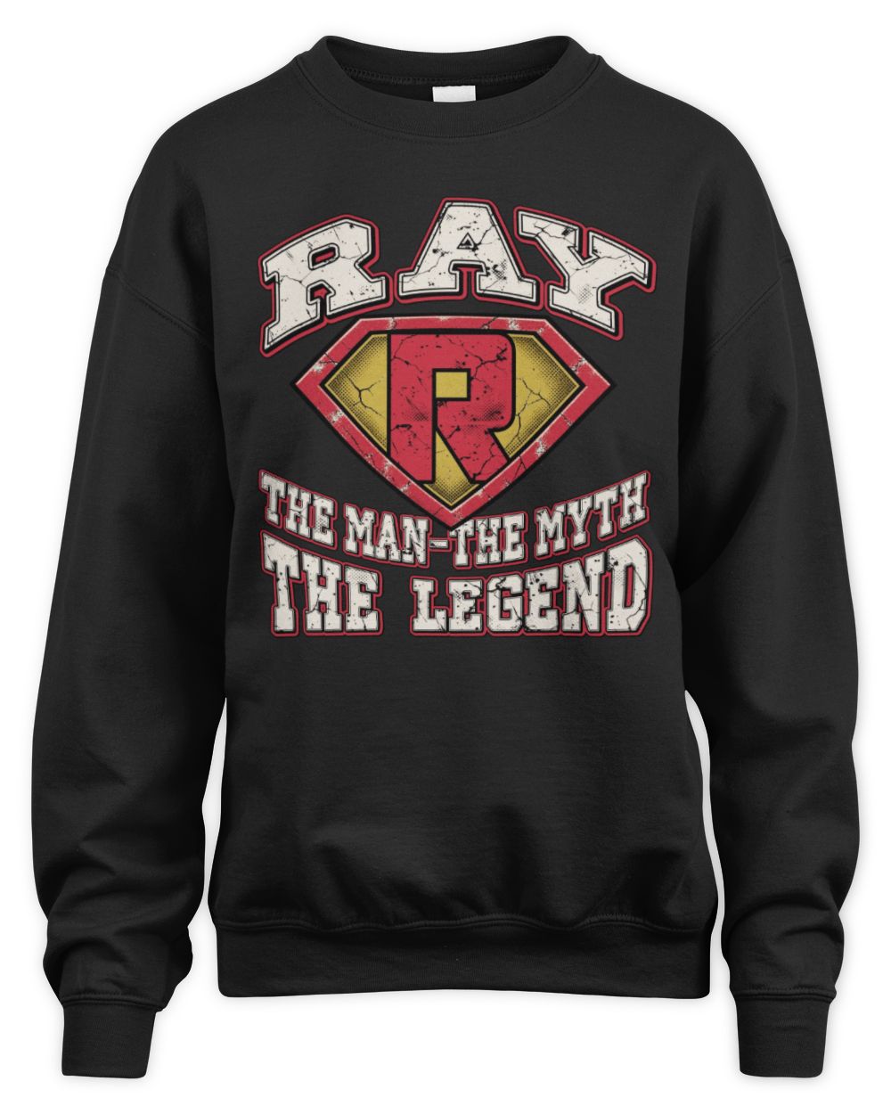 The Man The Myth The Legend Superman Graphic T-Shirt RAY M1-74 / Unisex Sweatshirt / black