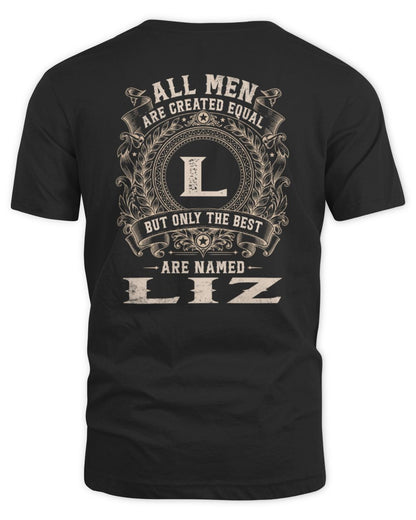 All Men Are Created Equal Cool Logo Shirt LIZ M1-60 / Unisex Standard T-Shirt / black