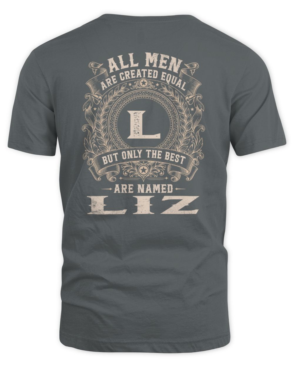 All Men Are Created Equal Cool Logo Shirt LIZ M1-60 / Unisex Standard T-Shirt / charcoal