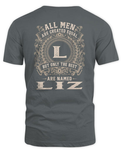 All Men Are Created Equal Cool Logo Shirt LIZ M1-60 / Unisex Standard T-Shirt / charcoal