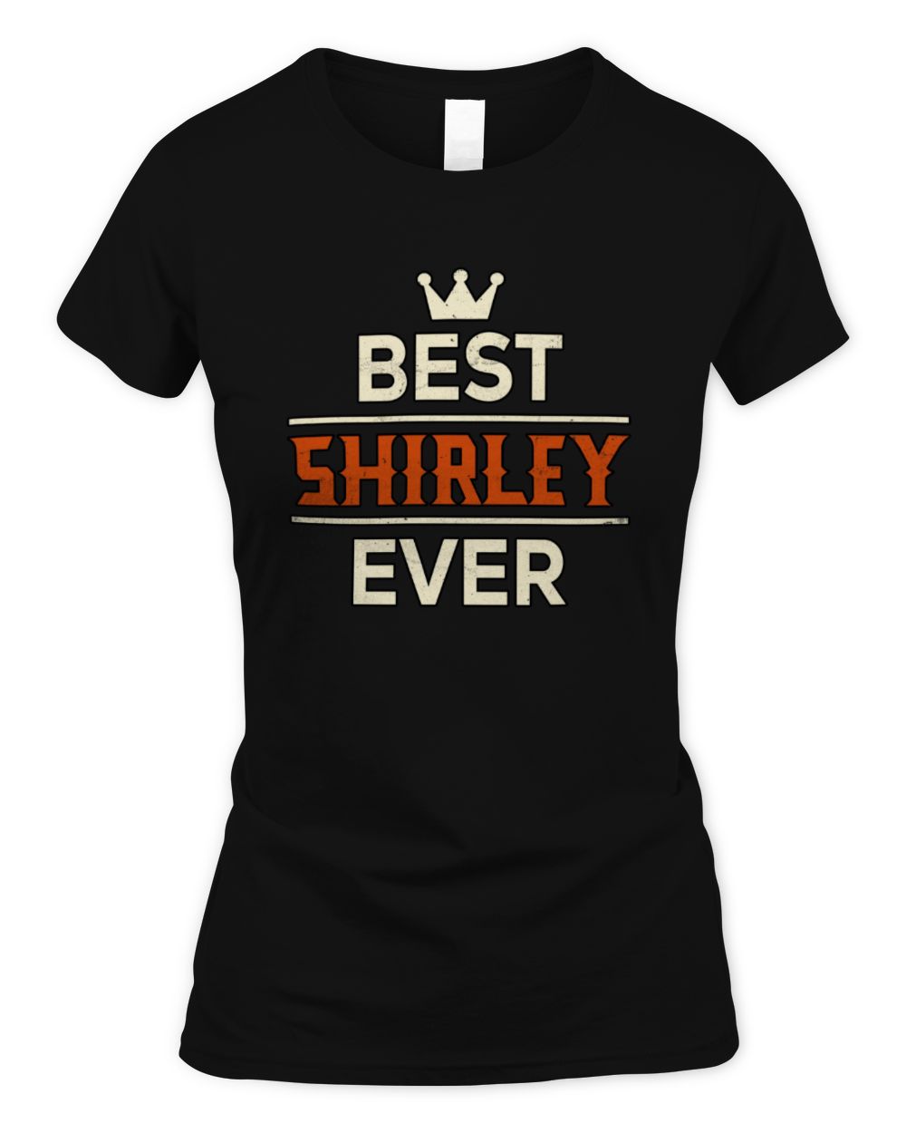 Best Your Name With Crown Shirt SHIRLEY M1-59 / Women's Standard T-Shirt / black