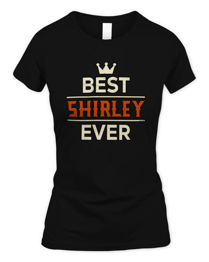 Best Your Name With Crown Shirt SHIRLEY M1-59 / Women's Standard T-Shirt / black