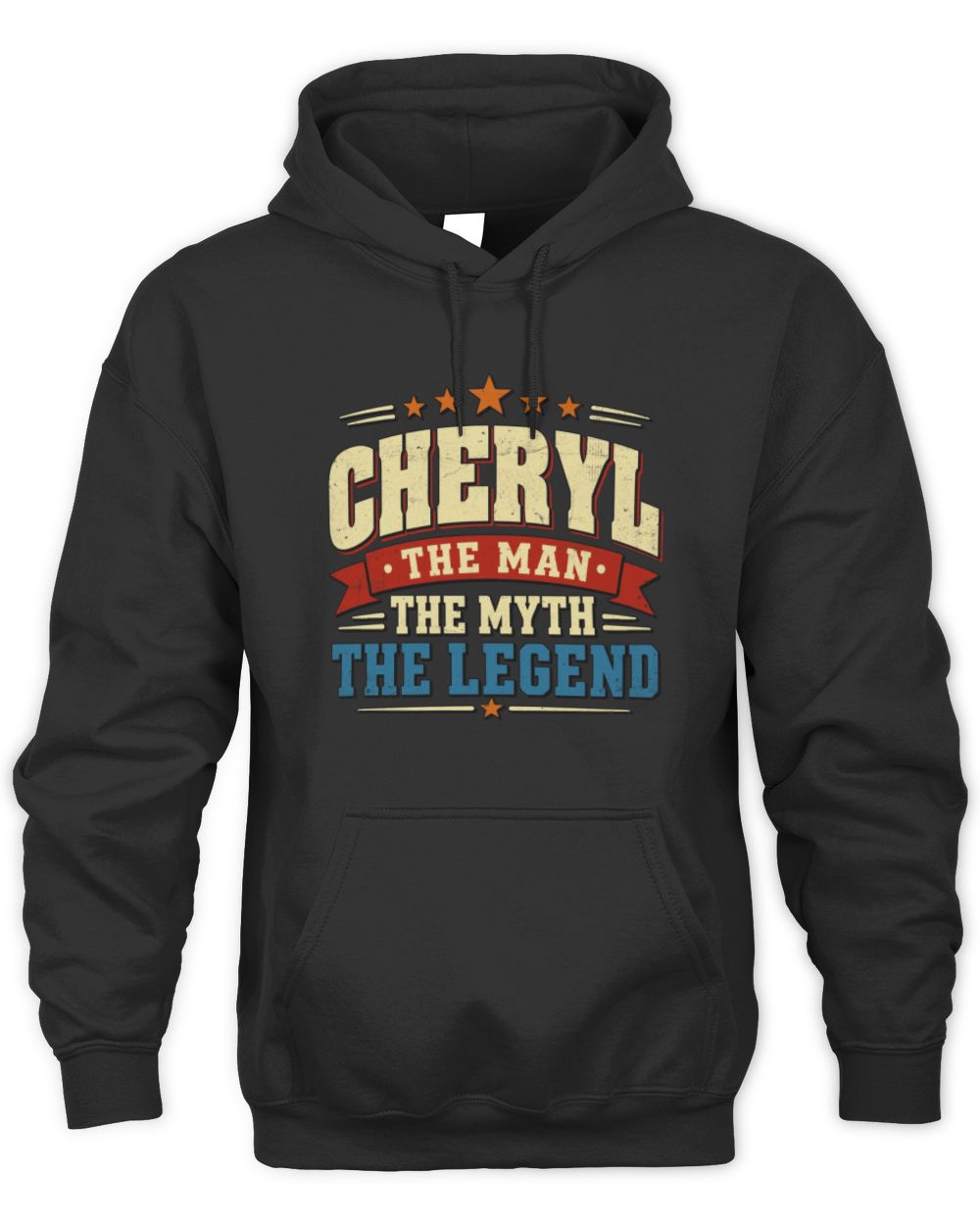 The Man The Myth The Legend Ribbon Vintage T-Shirt CHERYL M1-56 / Unisex Hoodie / black