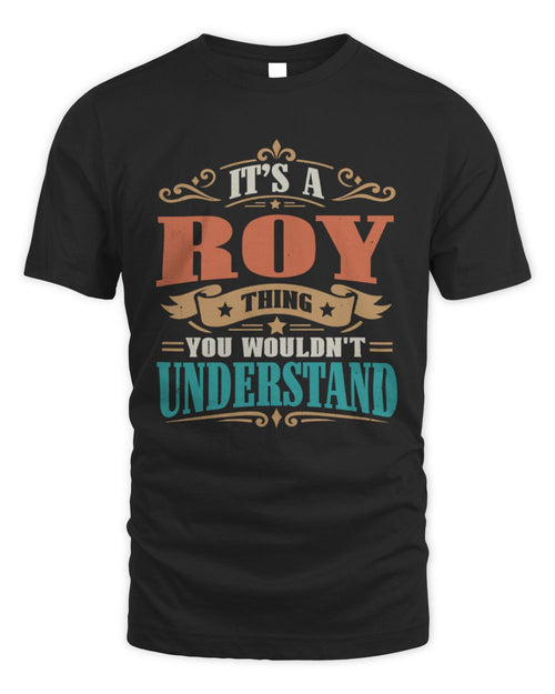 It’s a Name Thing Personalized Retro T-Shirt ROY M1-47 / Unisex Standard T-Shirt / black