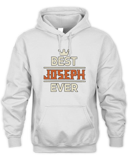 Best Your Name With Crown Shirt JOSEPH M1-59 / Unisex Hoodie / white