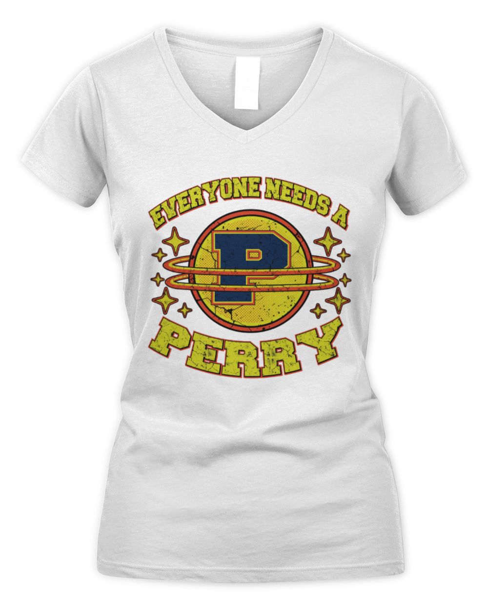 Everyone Needs a Your Name Shirt PERRY M1-76 / Women's V-Neck T-Shirt / white