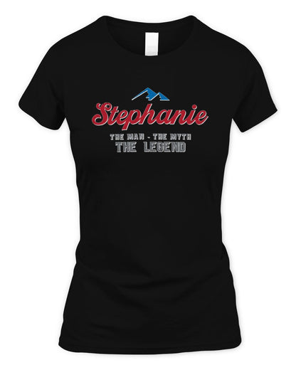 The Man The Myth The Legend Coors Light Beer T-Shirt STEPHANIE M1-S84 / Women's Standard T-Shirt / black