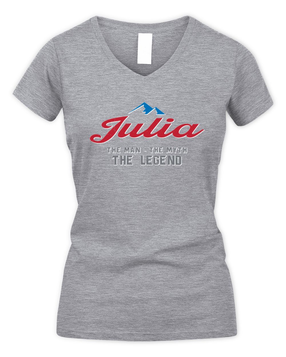 The Man The Myth The Legend Coors Light Beer T-Shirt JULIA M1-S84 / Women's V-Neck T-Shirt / sport grey