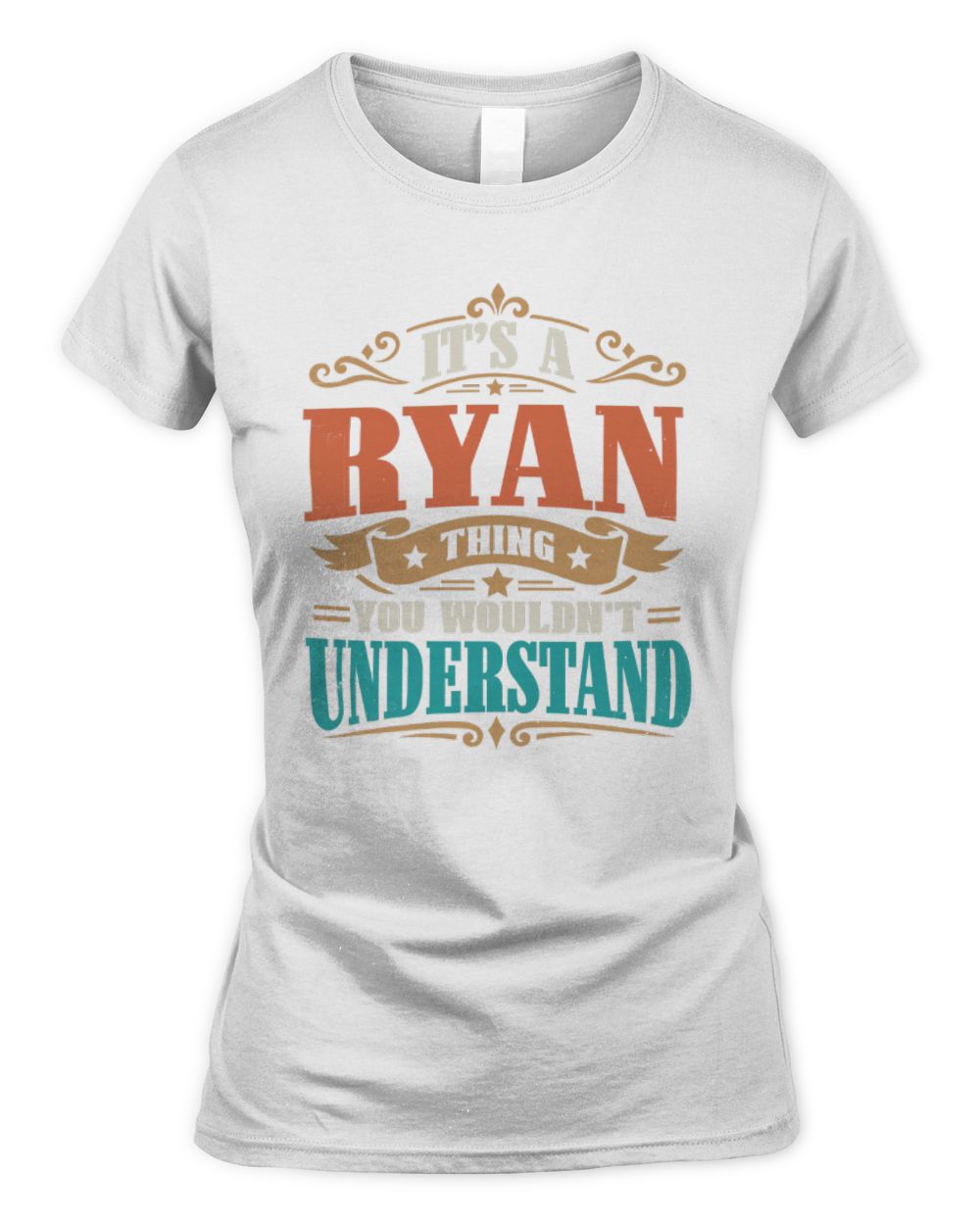It’s a Name Thing Personalized Retro T-Shirt RYAN M1-47 / Women's Standard T-Shirt / white