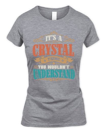 It’s a Name Thing Personalized Retro T-Shirt CRYSTAL M1-47 / Women's Standard T-Shirt / sport grey