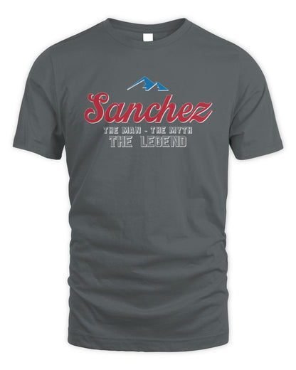 The Man The Myth The Legend Coors Light Beer T-Shirt SANCHEZ M1-S84 / Unisex Standard T-Shirt / charcoal
