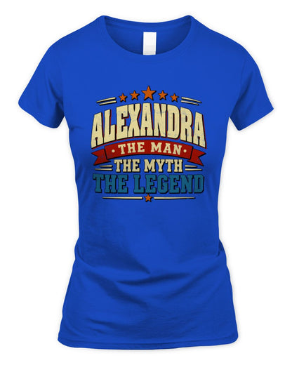 The Man The Myth The Legend Ribbon Vintage T-Shirt ALEXANDRA M1-56 / Women's Standard T-Shirt / royal