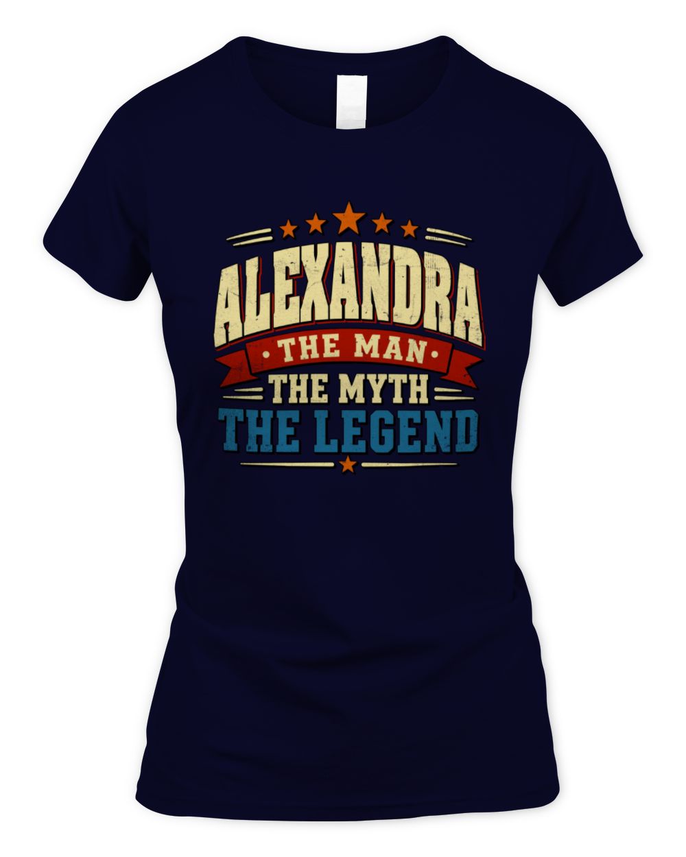 The Man The Myth The Legend Ribbon Vintage T-Shirt ALEXANDRA M1-56 / Women's Standard T-Shirt / navy