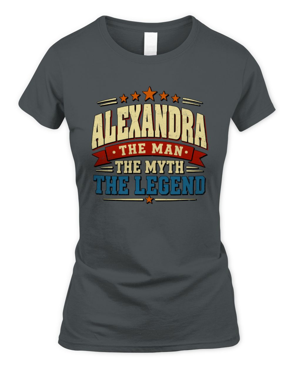The Man The Myth The Legend Ribbon Vintage T-Shirt ALEXANDRA M1-56 / Women's Standard T-Shirt / charcoal