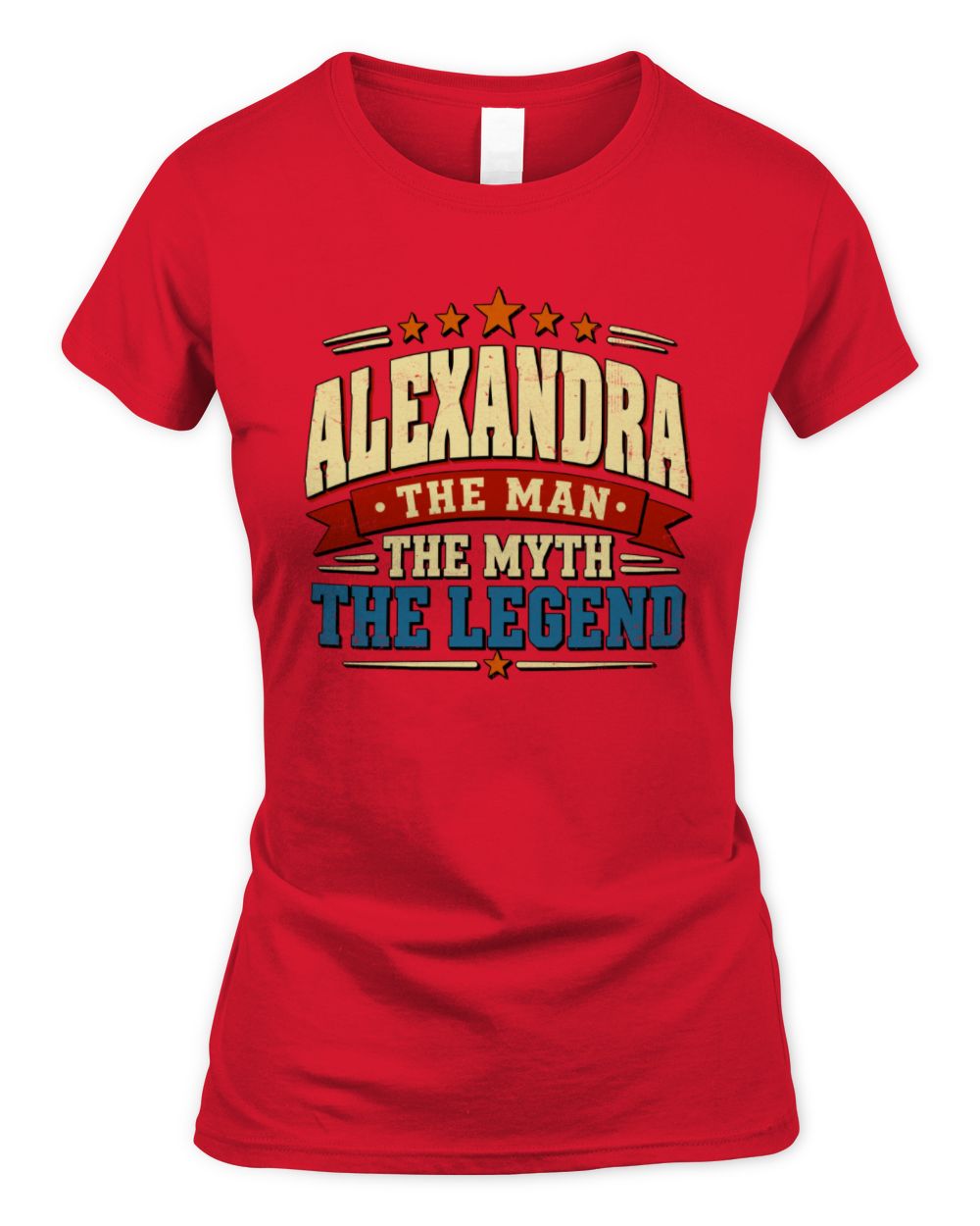 The Man The Myth The Legend Ribbon Vintage T-Shirt ALEXANDRA M1-56 / Women's Standard T-Shirt / red