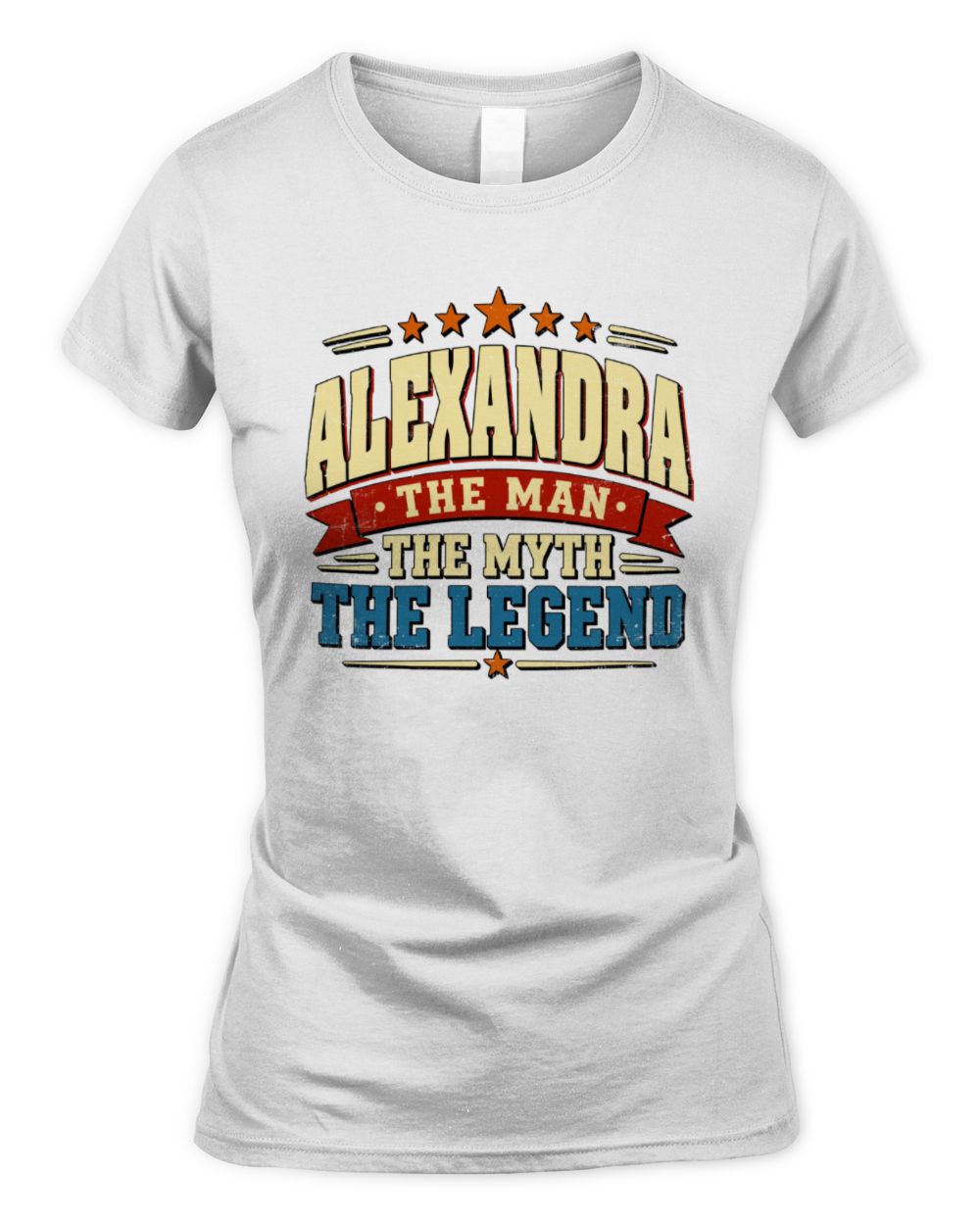 The Man The Myth The Legend Ribbon Vintage T-Shirt ALEXANDRA M1-56 / Women's Standard T-Shirt / white