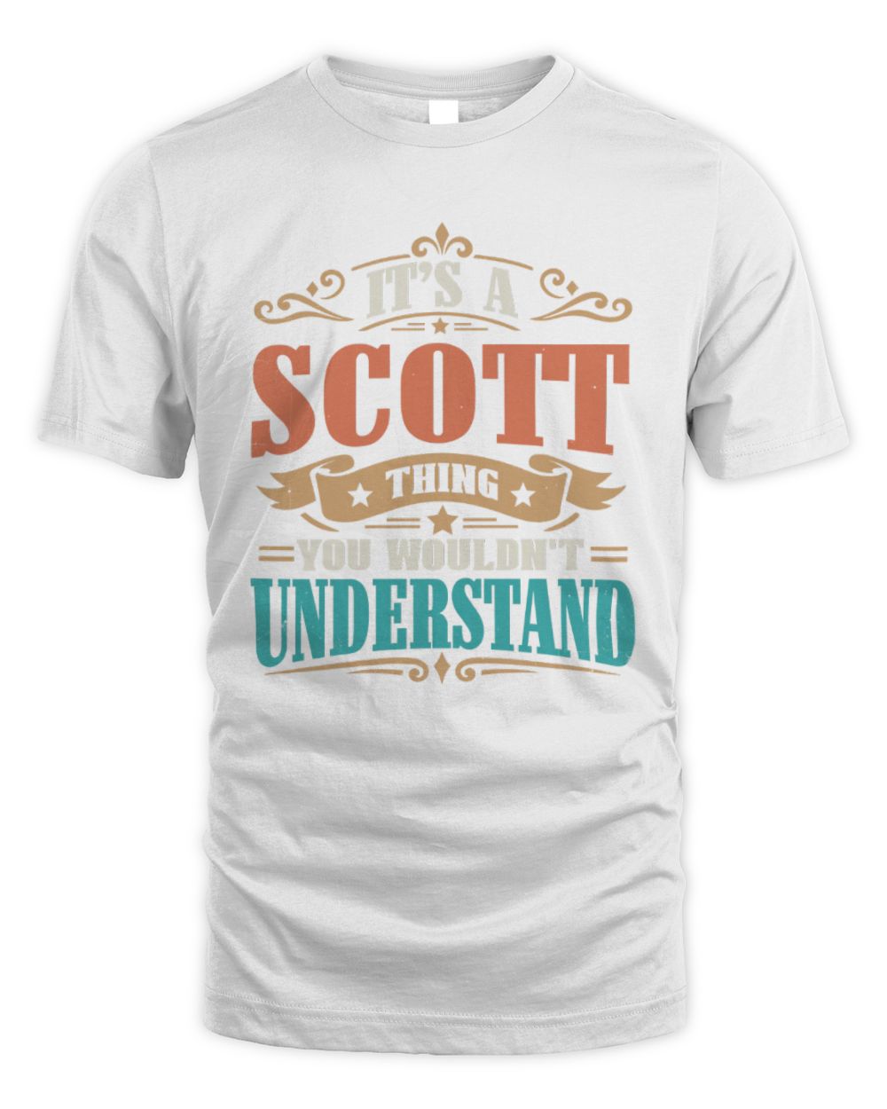 It’s a Name Thing Personalized Retro T-Shirt SCOTT M1-47 / Unisex Standard T-Shirt / white