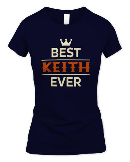 Best Your Name With Crown Shirt KEITH M1-59 / Women's Standard T-Shirt / navy