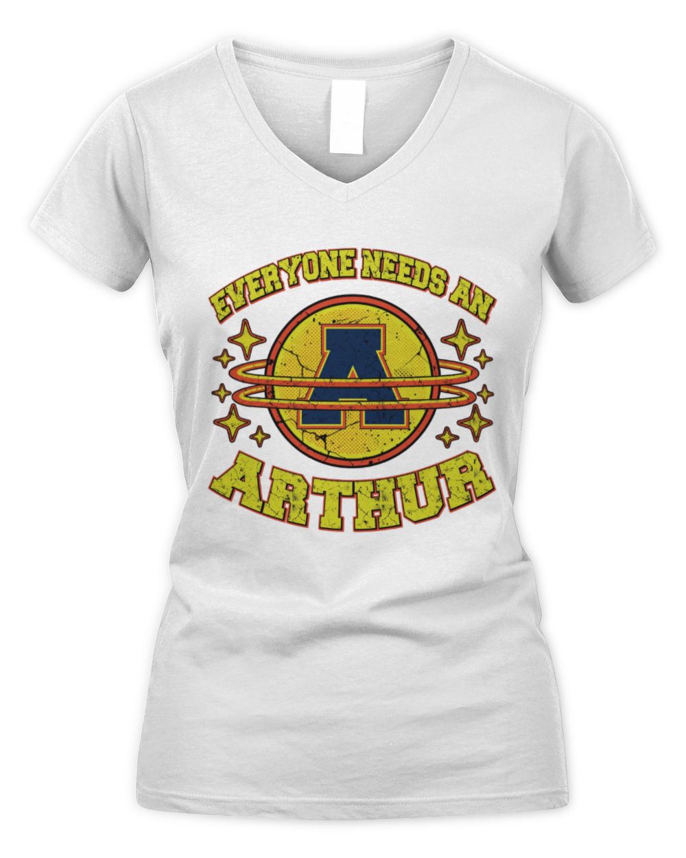 Everyone Needs a Your Name Shirt ARTHUR M1-76 / Women's V-Neck T-Shirt / white