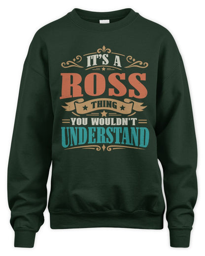 It’s a Name Thing Personalized Retro T-Shirt ROSS M1-47 / Unisex Sweatshirt / forest green