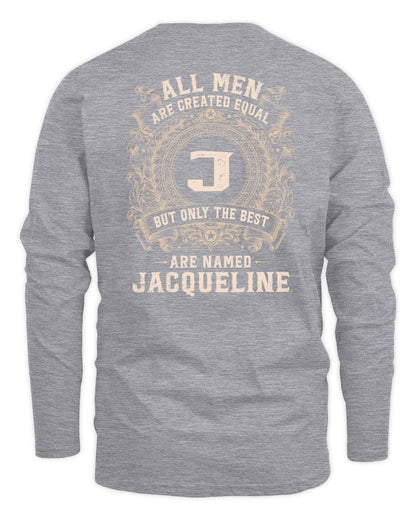 All Men Are Created Equal Cool Logo Shirt JACQUELINE M1-60 / Men's Long Sleeved T-Shirt / sport grey