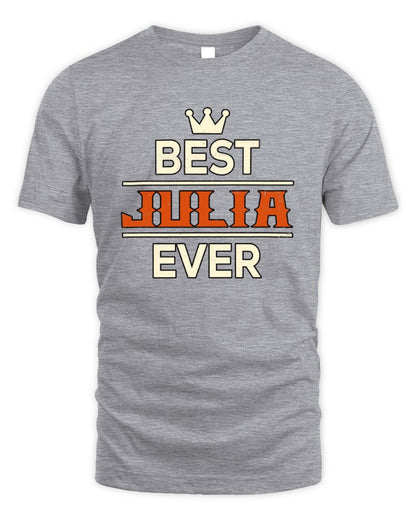 Best Your Name With Crown Shirt JULIA M1-59 / Unisex Standard T-Shirt / sport grey