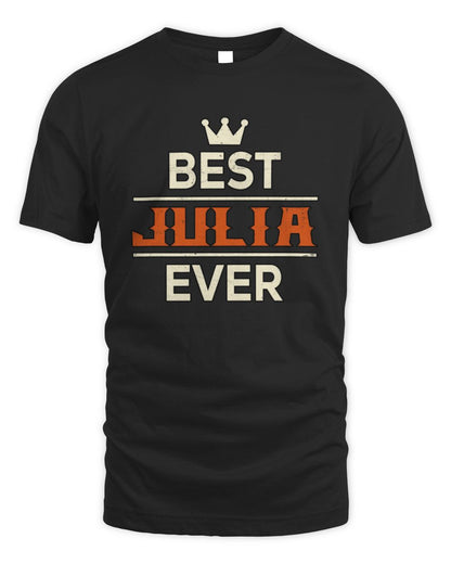 Best Your Name With Crown Shirt JULIA M1-59 / Unisex Standard T-Shirt / black