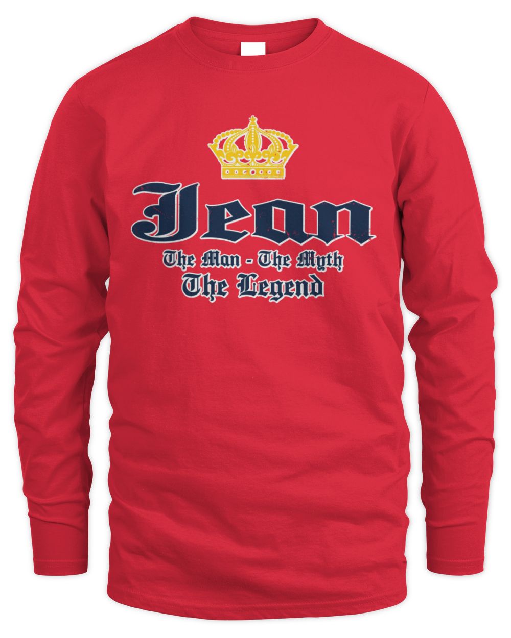 The Man The Myth The Legend Corona Beer T-Shirt JEAN M1-S83 / Men's Long Sleeved T-Shirt / red