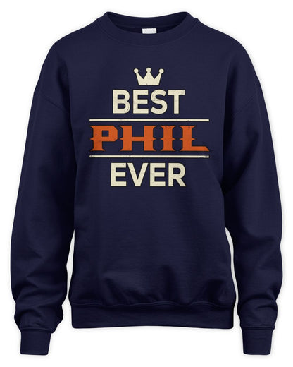 Best Your Name With Crown Shirt PHIL M1-59 / Unisex Sweatshirt / navy