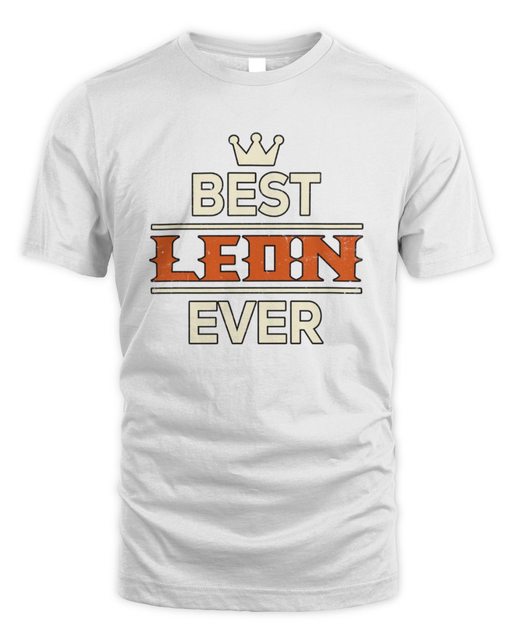Best Your Name With Crown Shirt LEON M1-59 / Unisex Standard T-Shirt / white