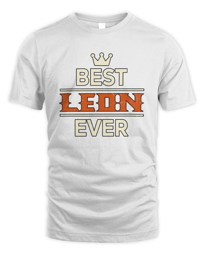 Best Your Name With Crown Shirt LEON M1-59 / Unisex Standard T-Shirt / white
