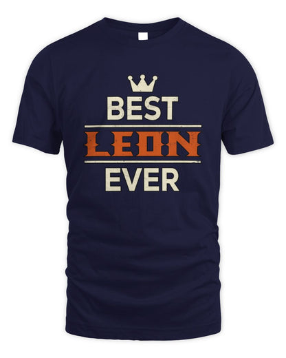 Best Your Name With Crown Shirt LEON M1-59 / Unisex Standard T-Shirt / navy