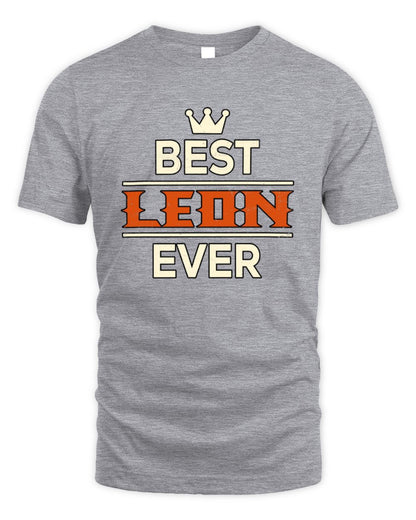 Best Your Name With Crown Shirt LEON M1-59 / Unisex Standard T-Shirt / sport grey