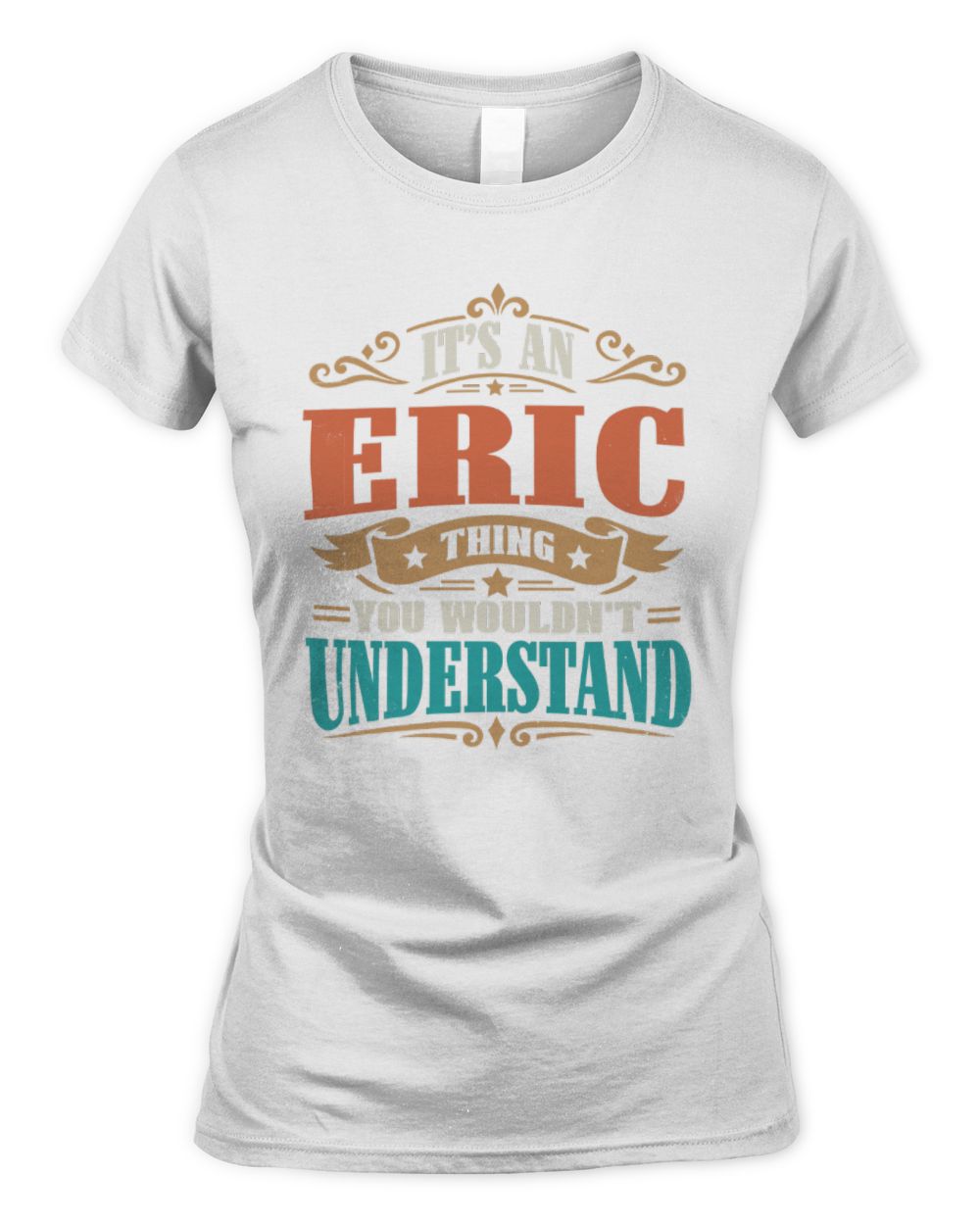 It’s a Name Thing Personalized Retro T-Shirt ERIC M1-47 / Women's Standard T-Shirt / white