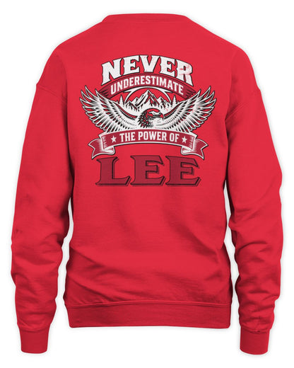 Never Underestimate Your Name Eagle Mountain Shirt LEE M1-61 / Unisex Sweatshirt / red