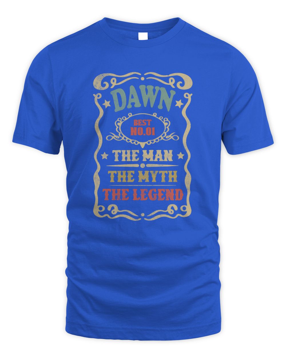 The Man The Myth The Legend Vintage Gold Wine Shirt DAWN M1-52 / Unisex Standard T-Shirt / royal