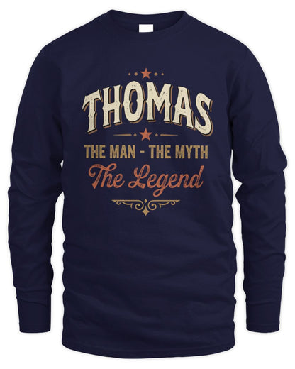 I'm Name I'm Not Rude I Just Have The Balls Funny T-Shirt THOMAS M1-77 / Men's Long Sleeved T-Shirt / navy