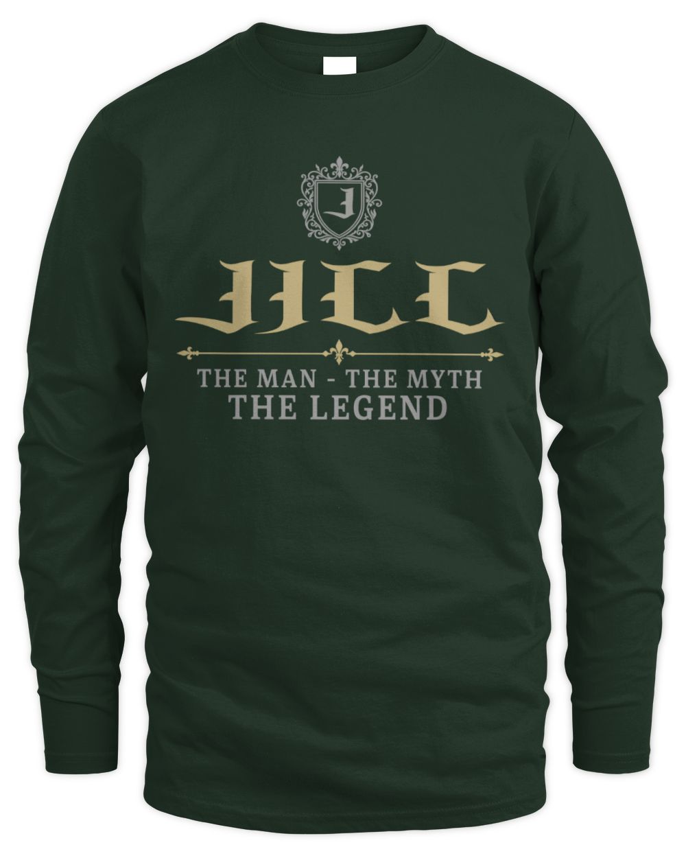 The Man The Myth The Legend Western Shirt JILL M1-78 / Men's Long Sleeved T-Shirt / forest green