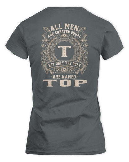 All Men Are Created Equal Cool Logo Shirt TOP M1-60 / Women's Standard T-Shirt / charcoal